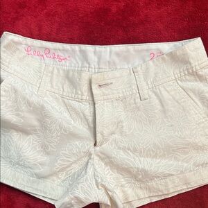 Lilly Pulitzer Women's Cream Floral Shorts